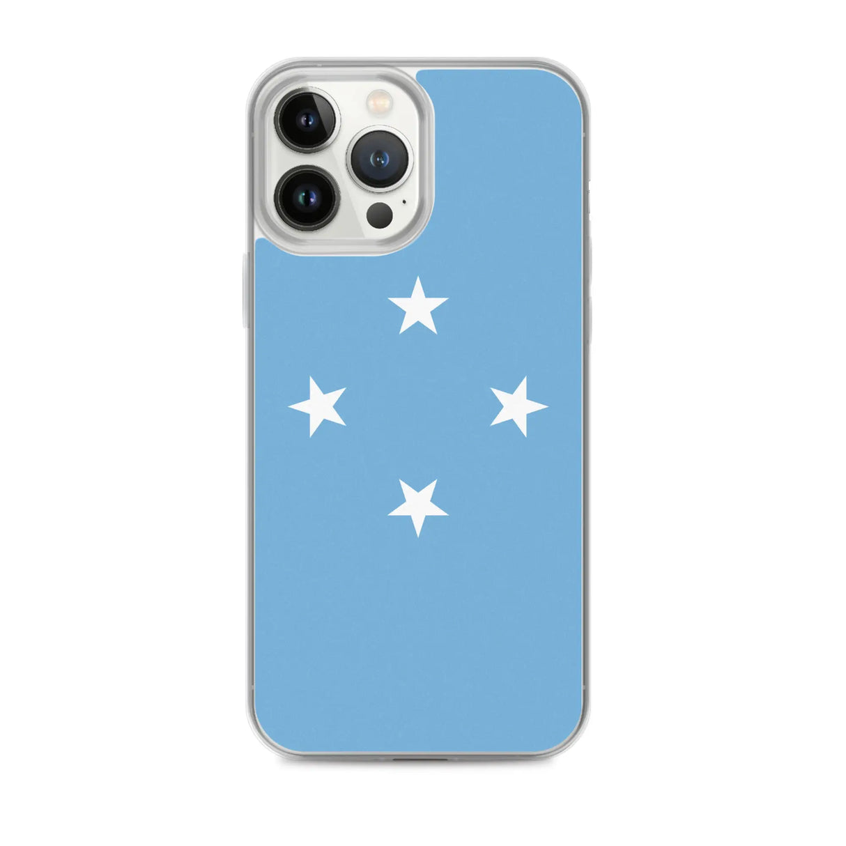 Coque iphone drapeau micronésie souple antichoc transparente