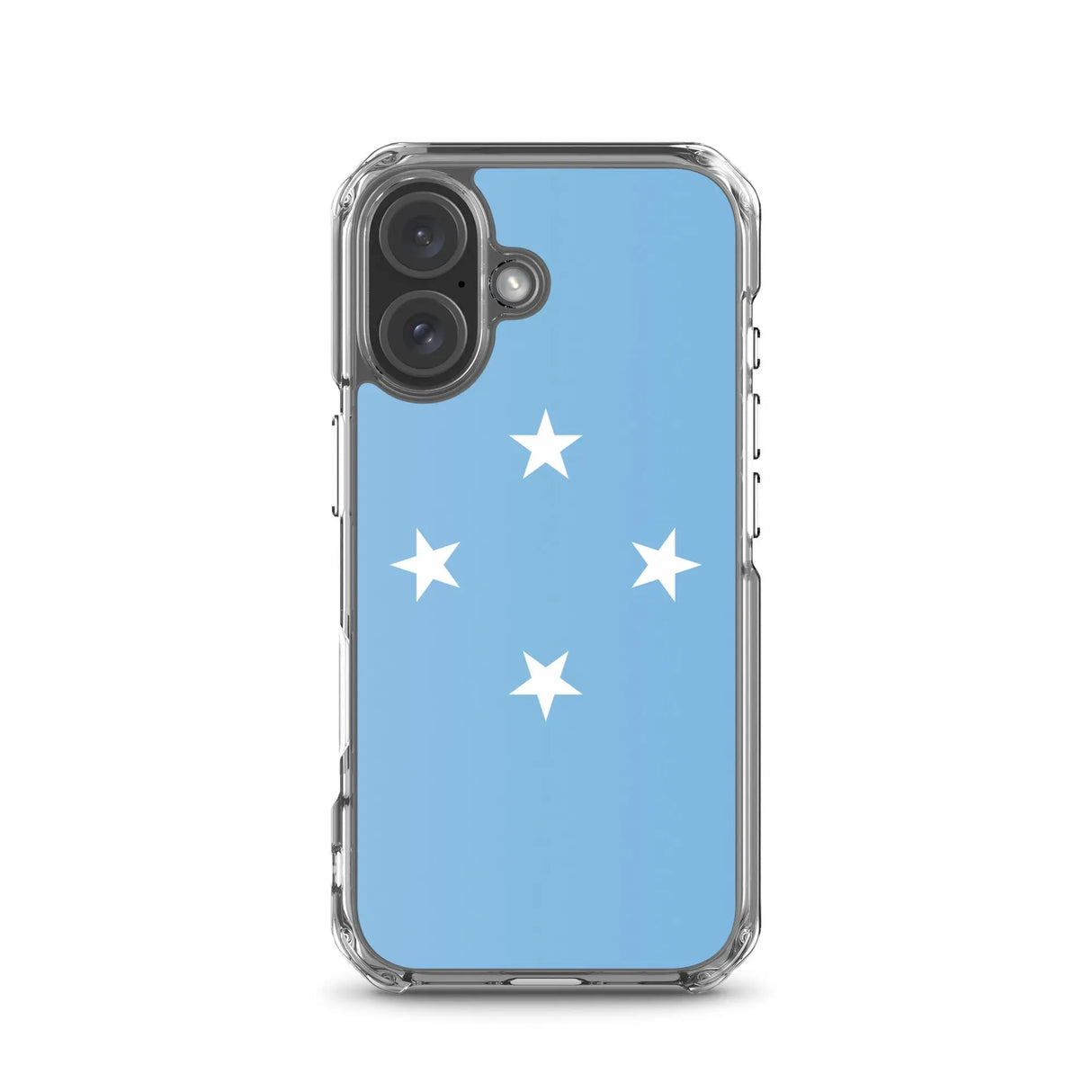 Coque iphone drapeau micronésie souple antichoc transparente
