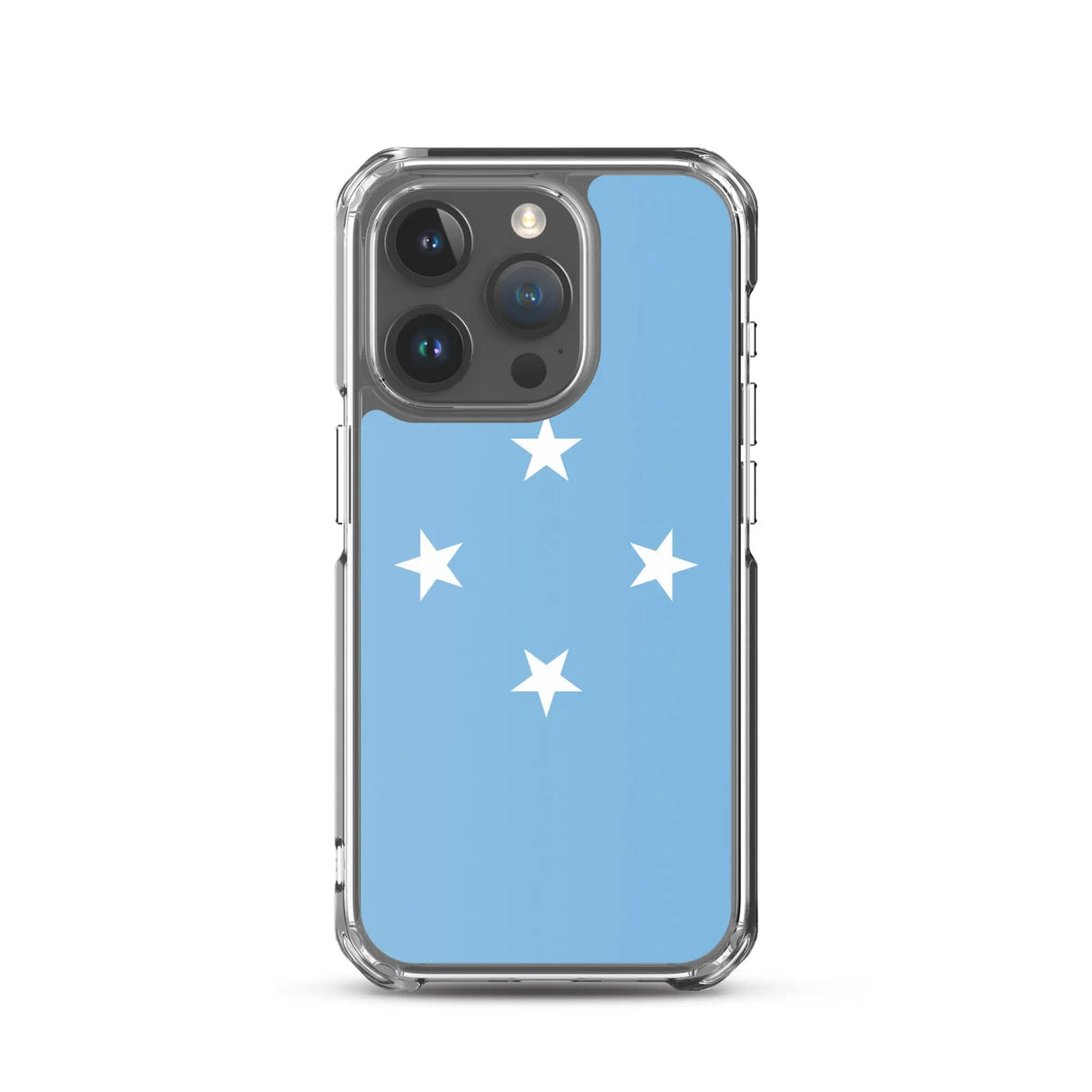 Coque iphone drapeau micronésie souple antichoc transparente