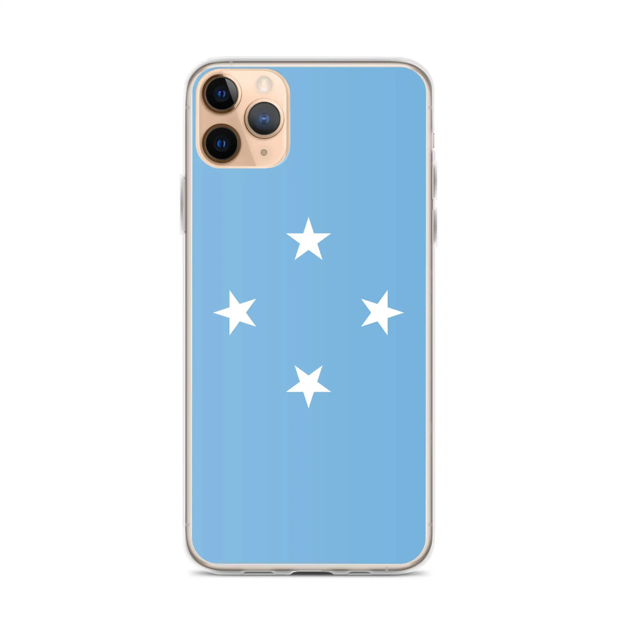 Coque iphone drapeau micronésie souple antichoc transparente