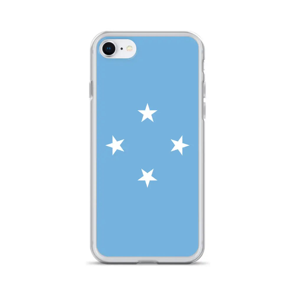 Coque iphone drapeau micronésie souple antichoc transparente