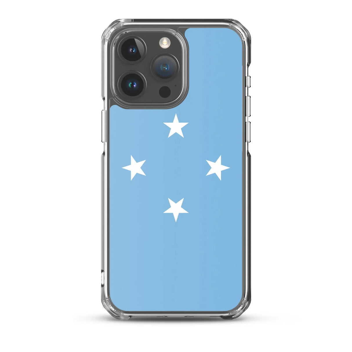 Coque iphone drapeau micronésie souple antichoc transparente