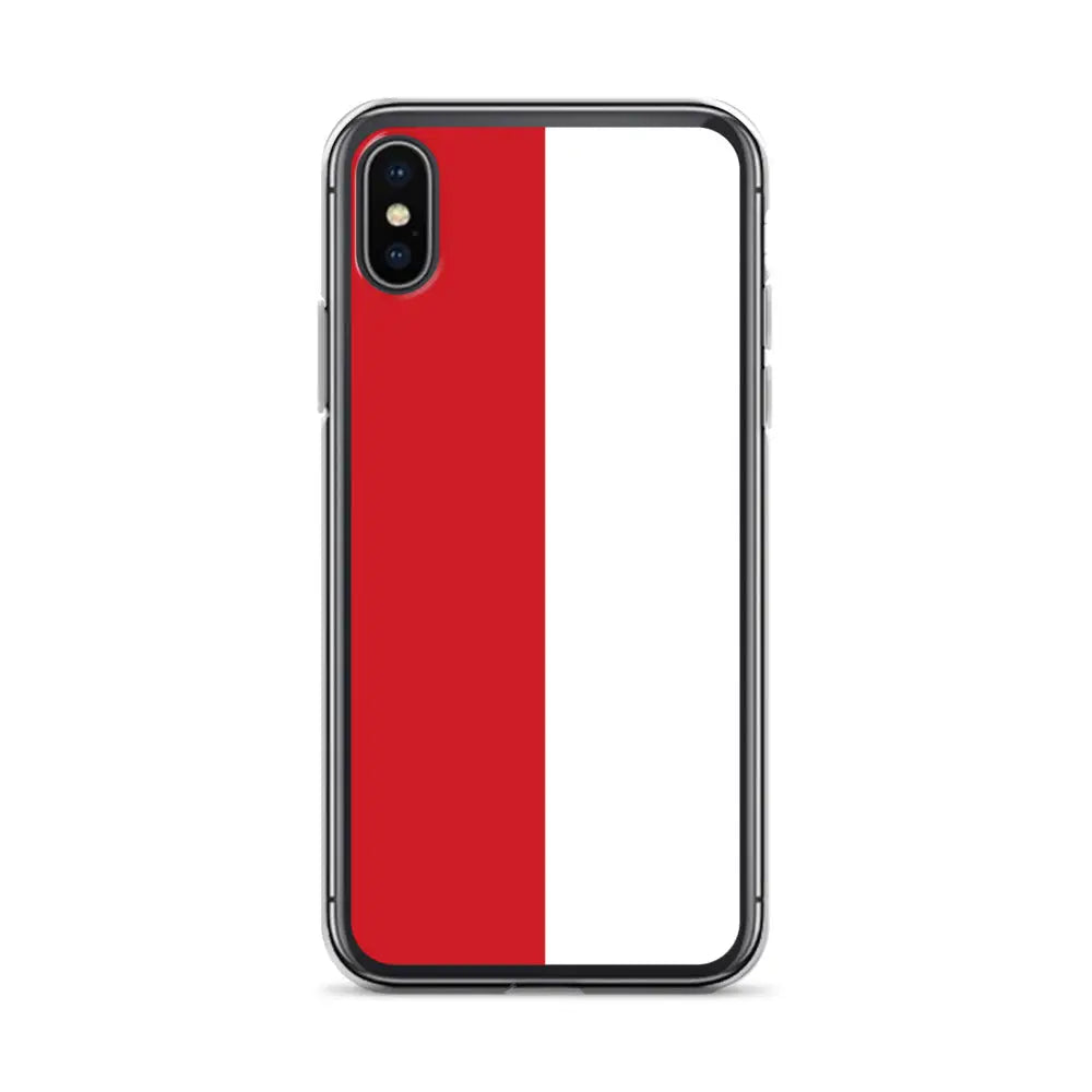 Coque iphone drapeau monaco souple résistante antichoc