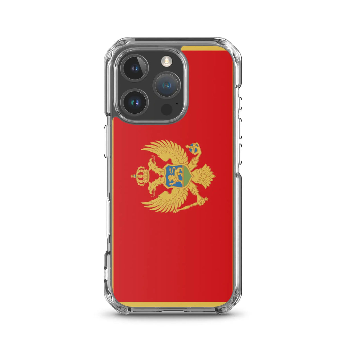 Coque iphone drapeau monténégro souple antichoc transparente