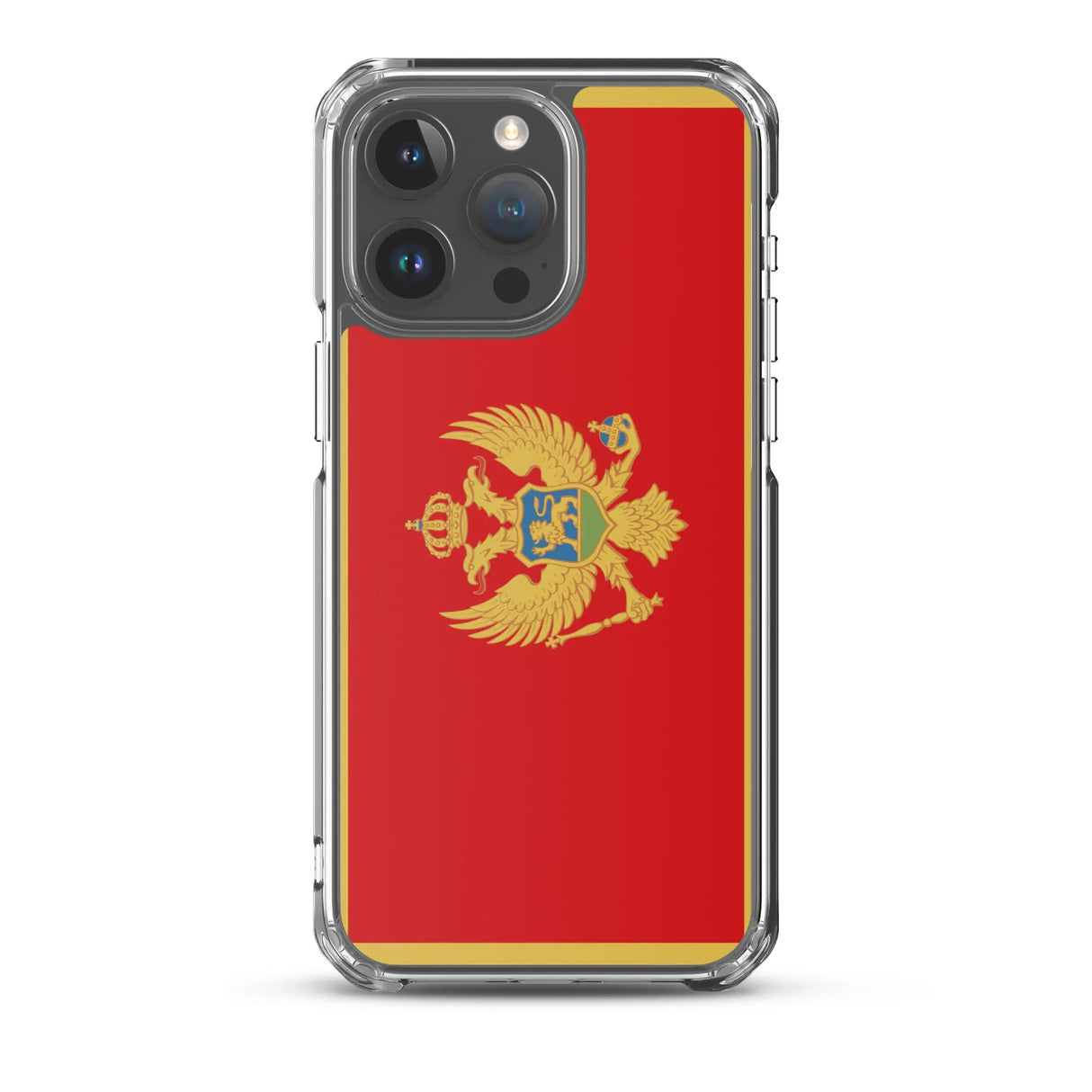 Coque iphone drapeau monténégro souple antichoc transparente