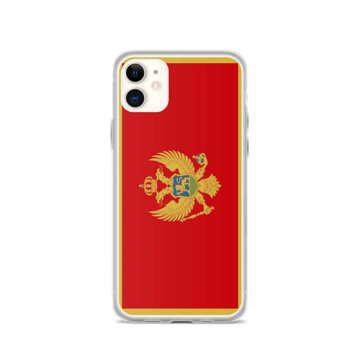 Coque iphone drapeau monténégro souple antichoc transparente