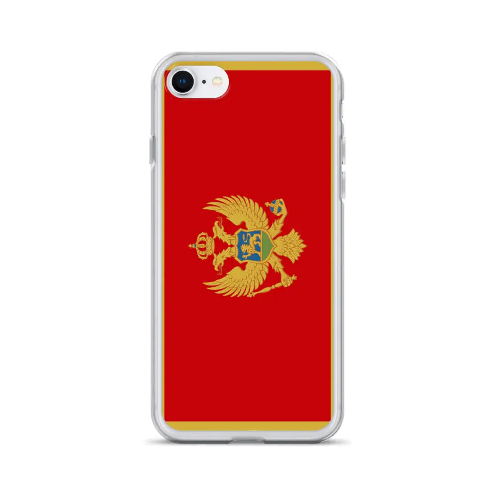 Coque iphone drapeau monténégro souple antichoc transparente