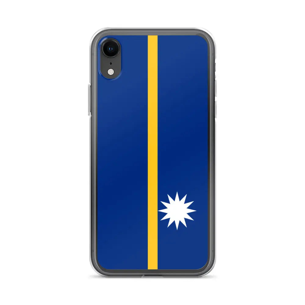 Coque iphone drapeau nauru souple antichoc transparente