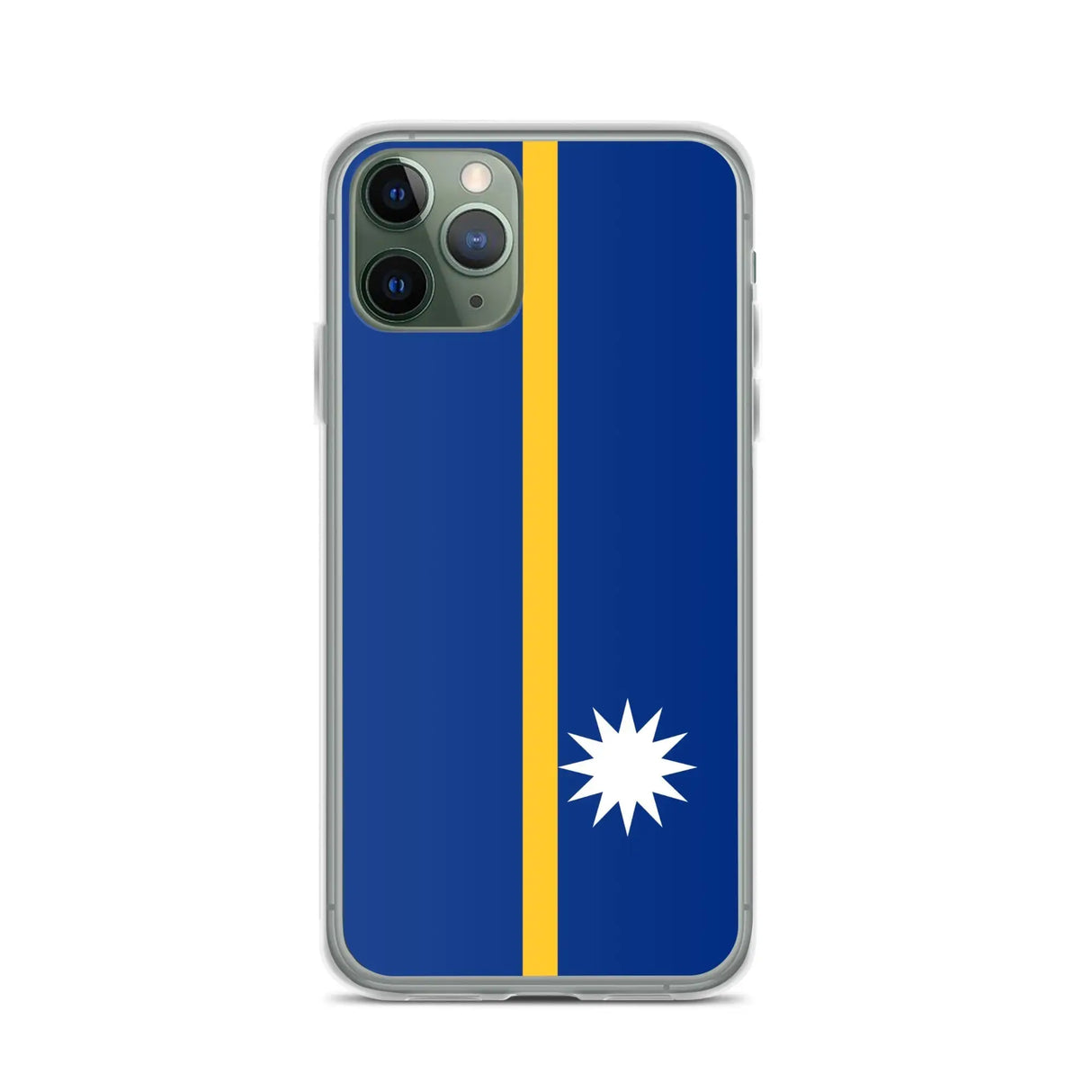 Coque iphone drapeau nauru souple antichoc transparente