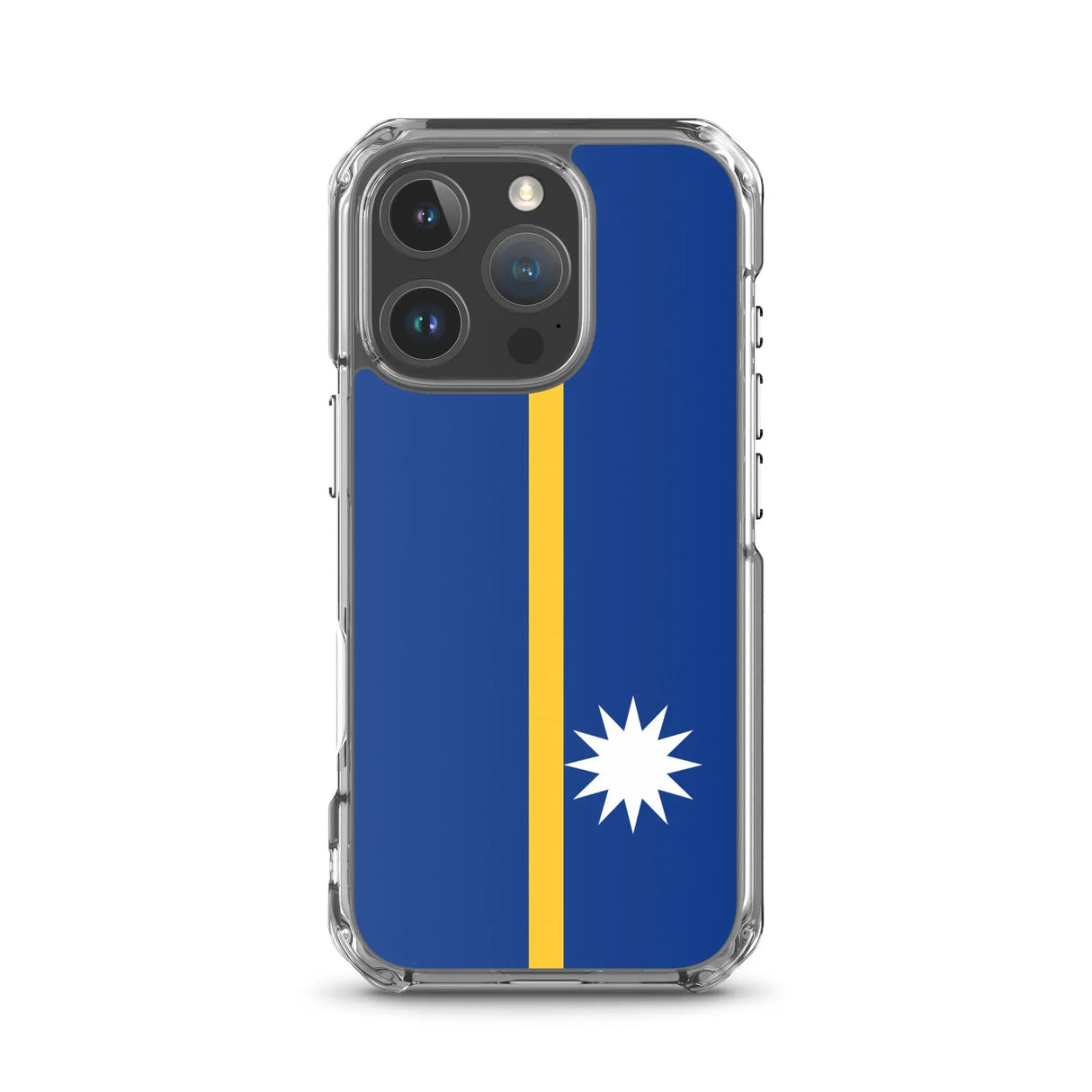 Coque iphone drapeau nauru souple antichoc transparente