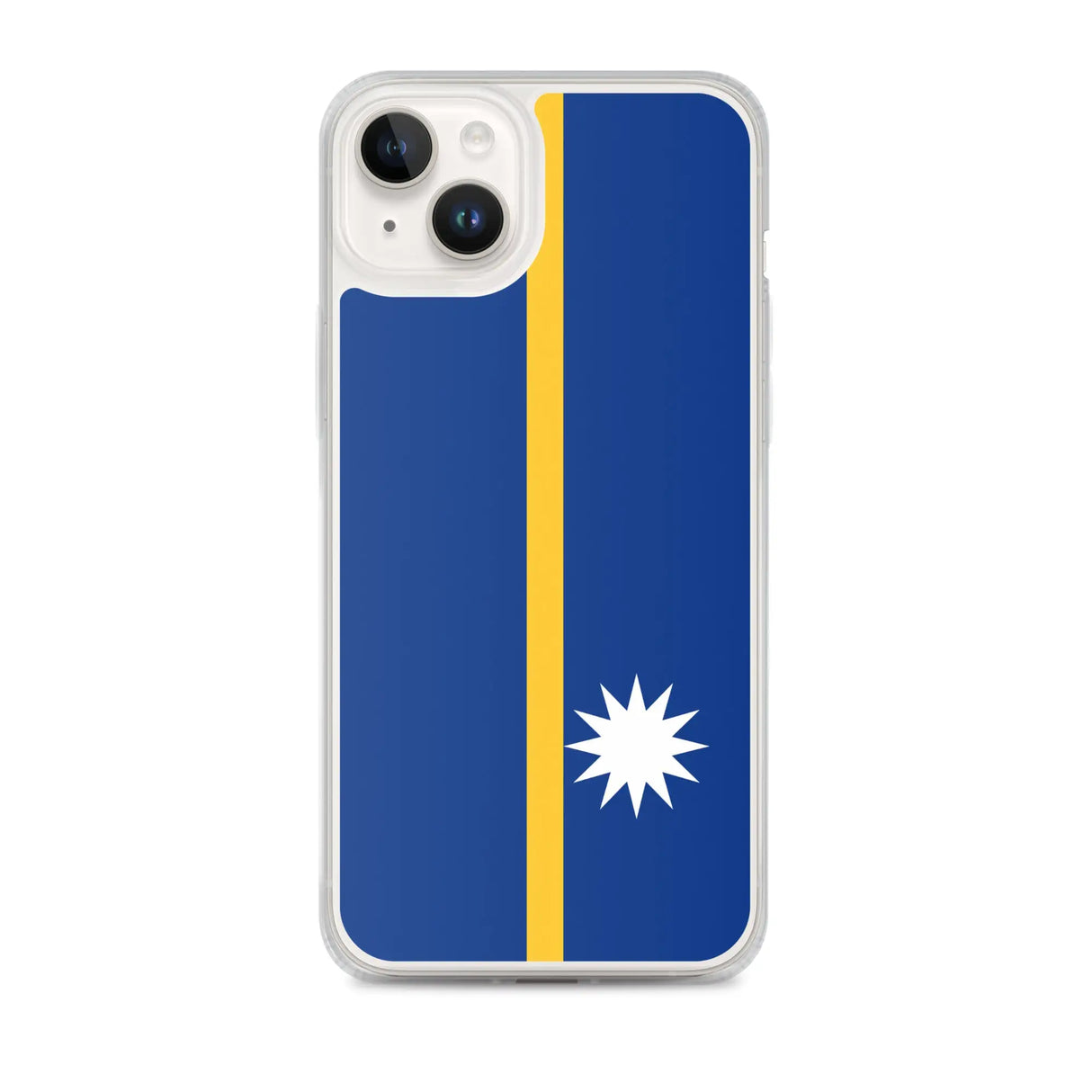 Coque iphone drapeau nauru souple antichoc transparente
