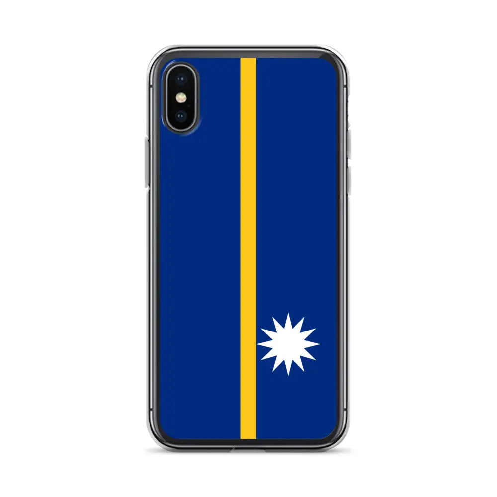 Coque iphone drapeau nauru souple antichoc transparente