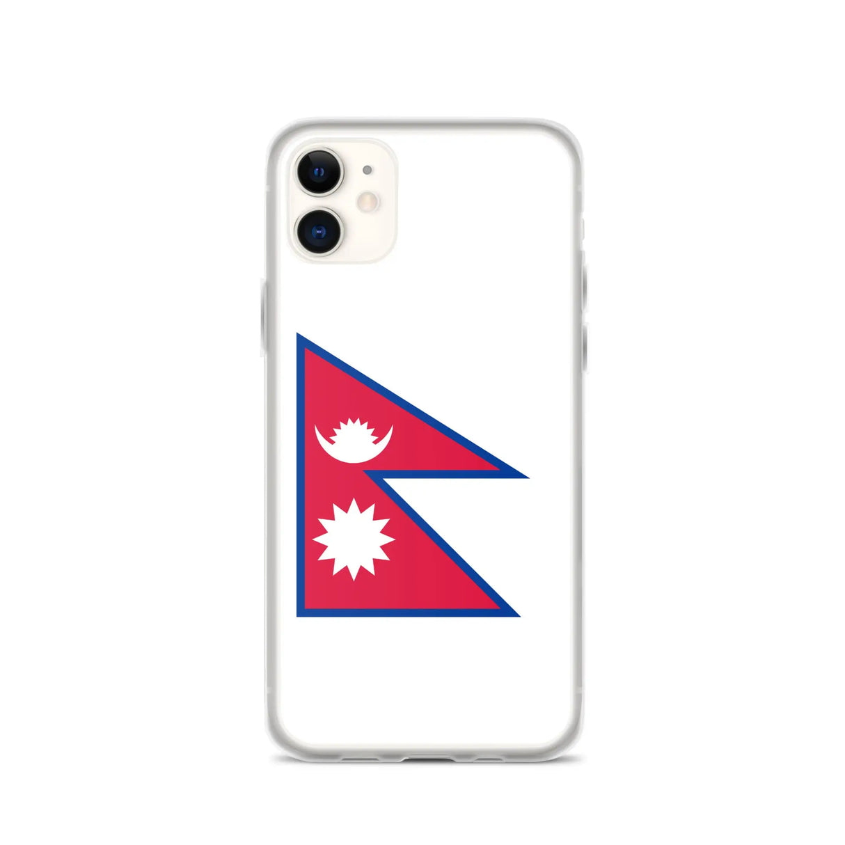 Coque iphone drapeau népal souple antichoc transparente
