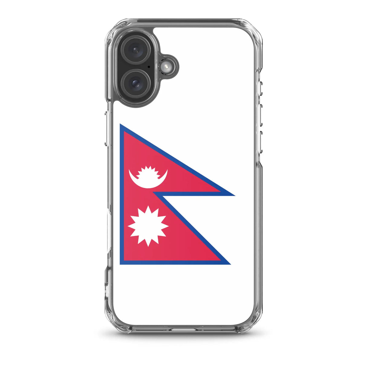 Coque iphone drapeau népal souple antichoc transparente
