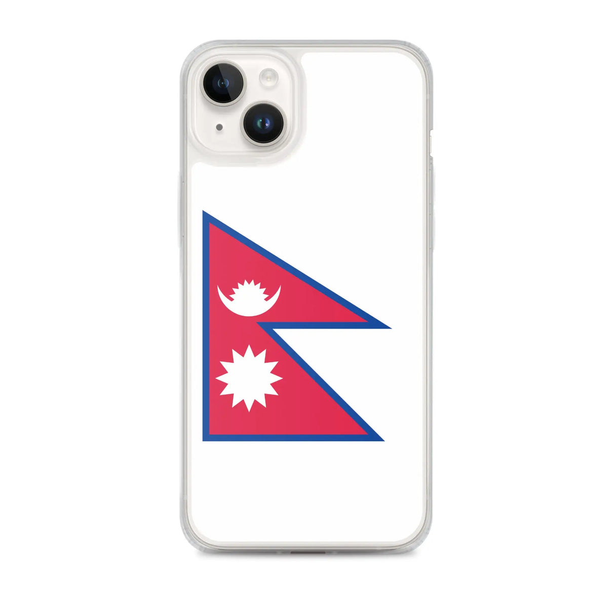 Coque iphone drapeau népal souple antichoc transparente
