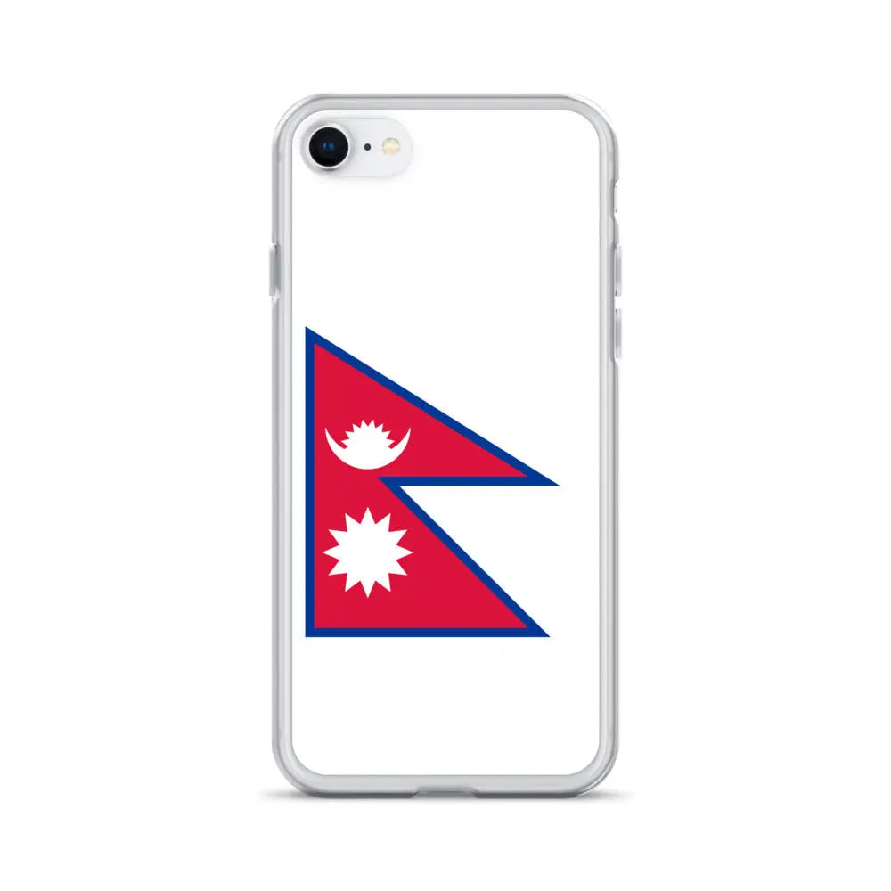 Coque iphone drapeau népal souple antichoc transparente