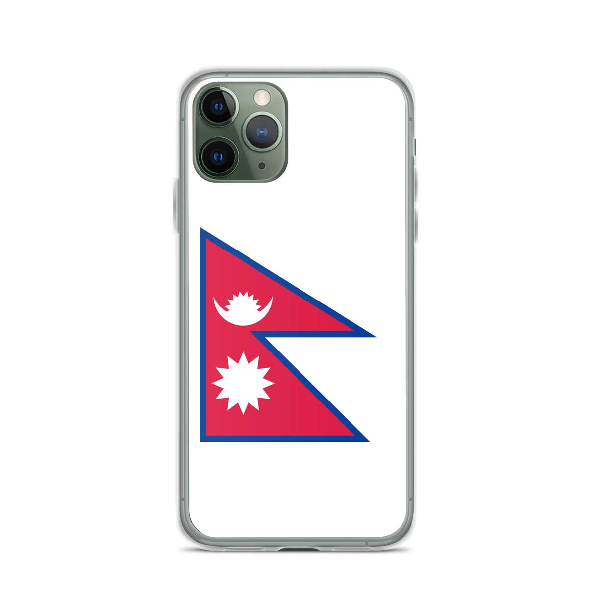Coque iphone drapeau népal souple antichoc transparente