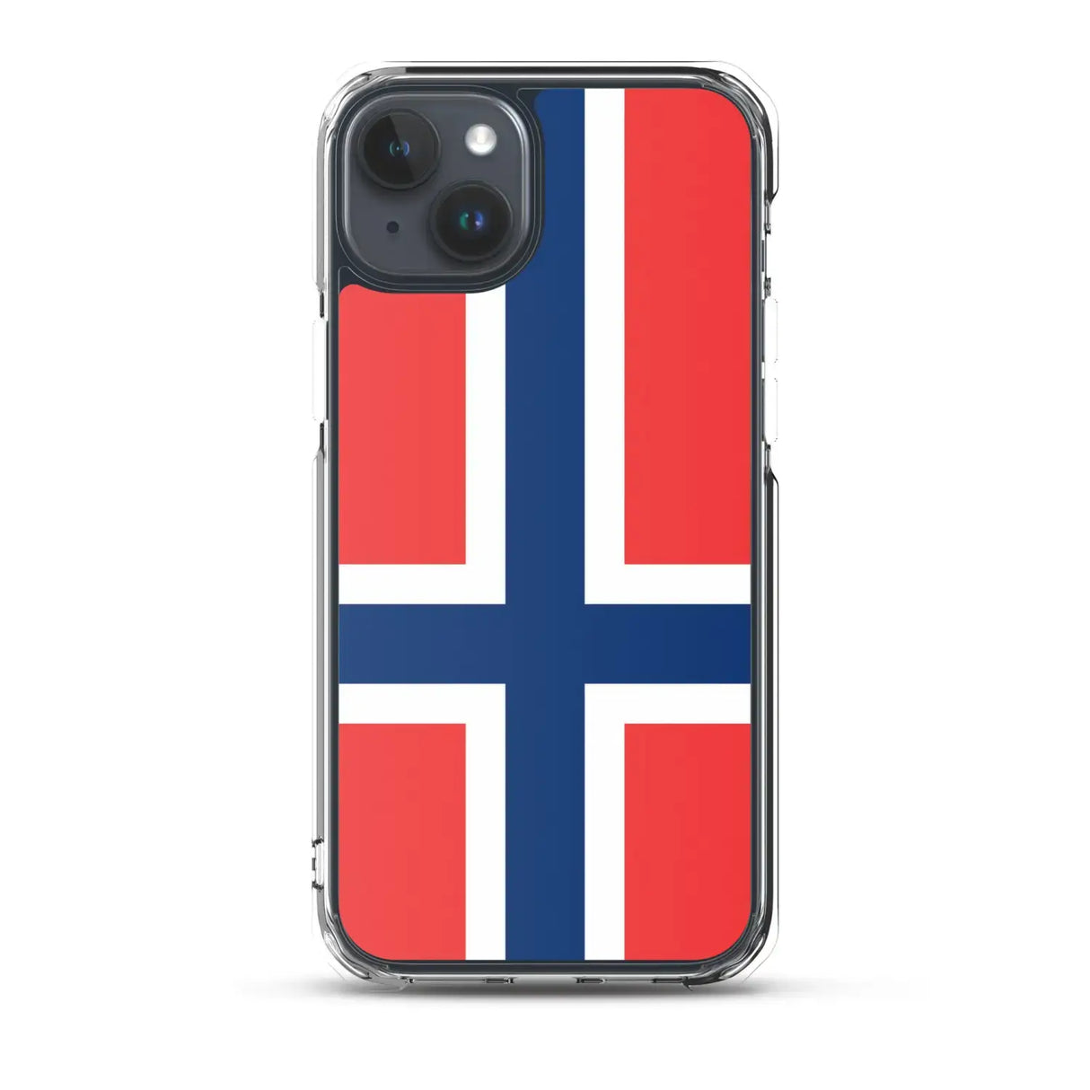 Coque iphone drapeau norvège souple antichoc transparente