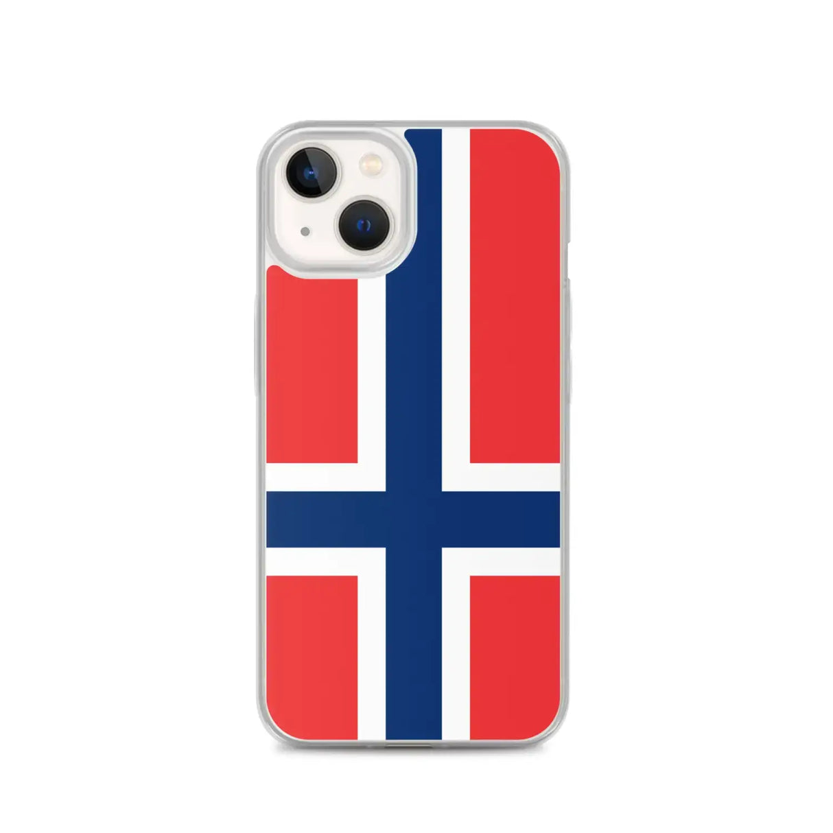 Coque iphone drapeau norvège souple antichoc transparente