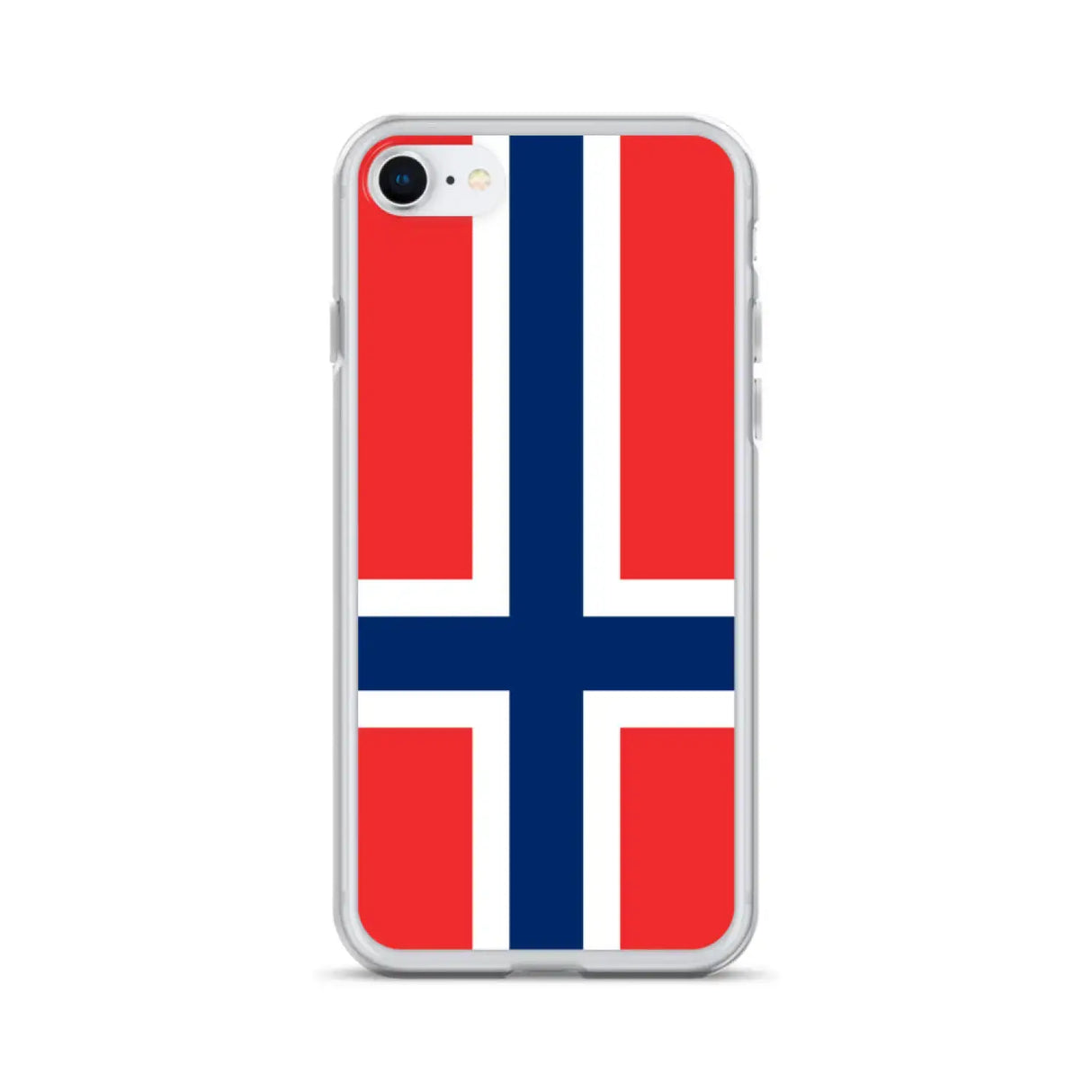 Coque iphone drapeau norvège souple antichoc transparente