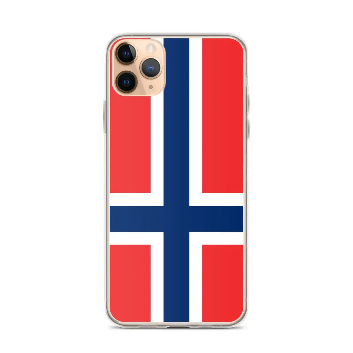 Coque iphone drapeau norvège souple antichoc transparente