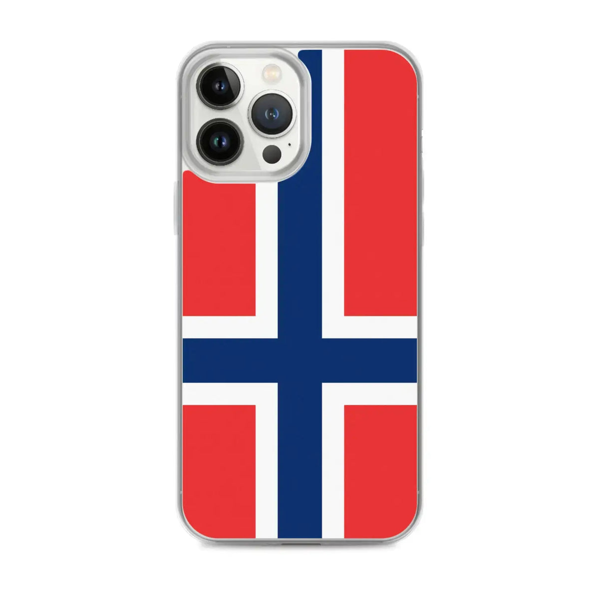 Coque iphone drapeau norvège souple antichoc transparente