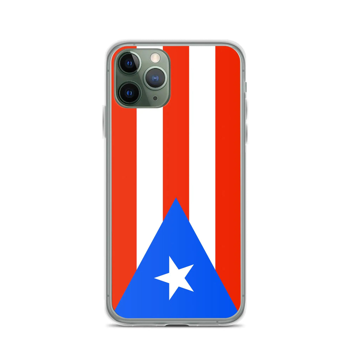 Coque iphone drapeau porto rico souple antichoc transparente