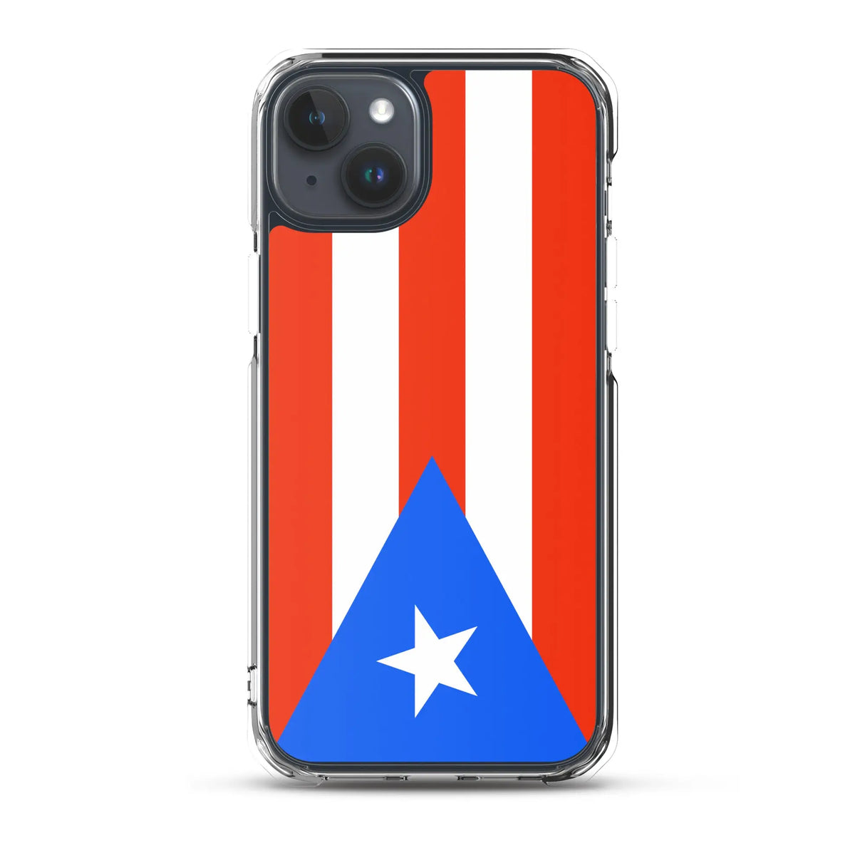 Coque iphone drapeau porto rico souple antichoc transparente