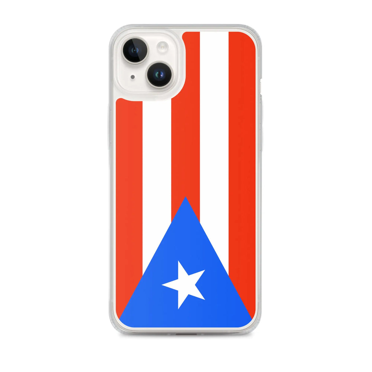 Coque iphone drapeau porto rico souple antichoc transparente