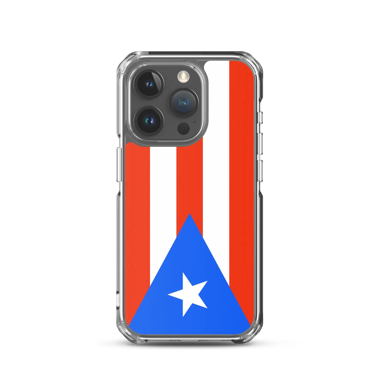 Coque iphone drapeau porto rico souple antichoc transparente