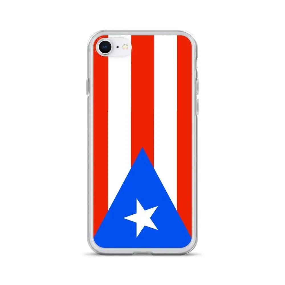 Coque iphone drapeau porto rico souple antichoc transparente