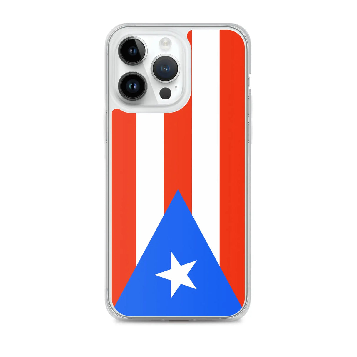 Coque iphone drapeau porto rico souple antichoc transparente