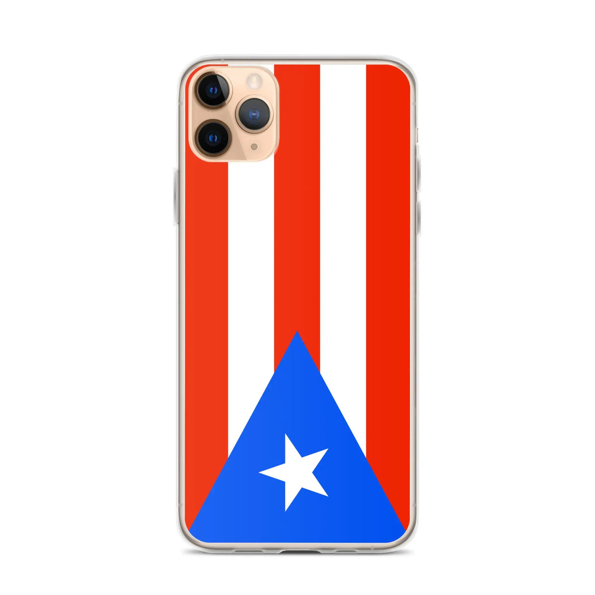 Coque iphone drapeau porto rico souple antichoc transparente