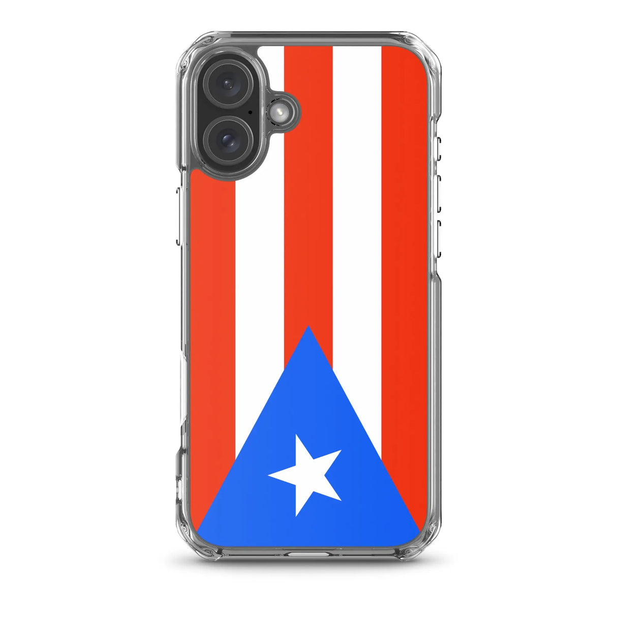Coque iphone drapeau porto rico souple antichoc transparente