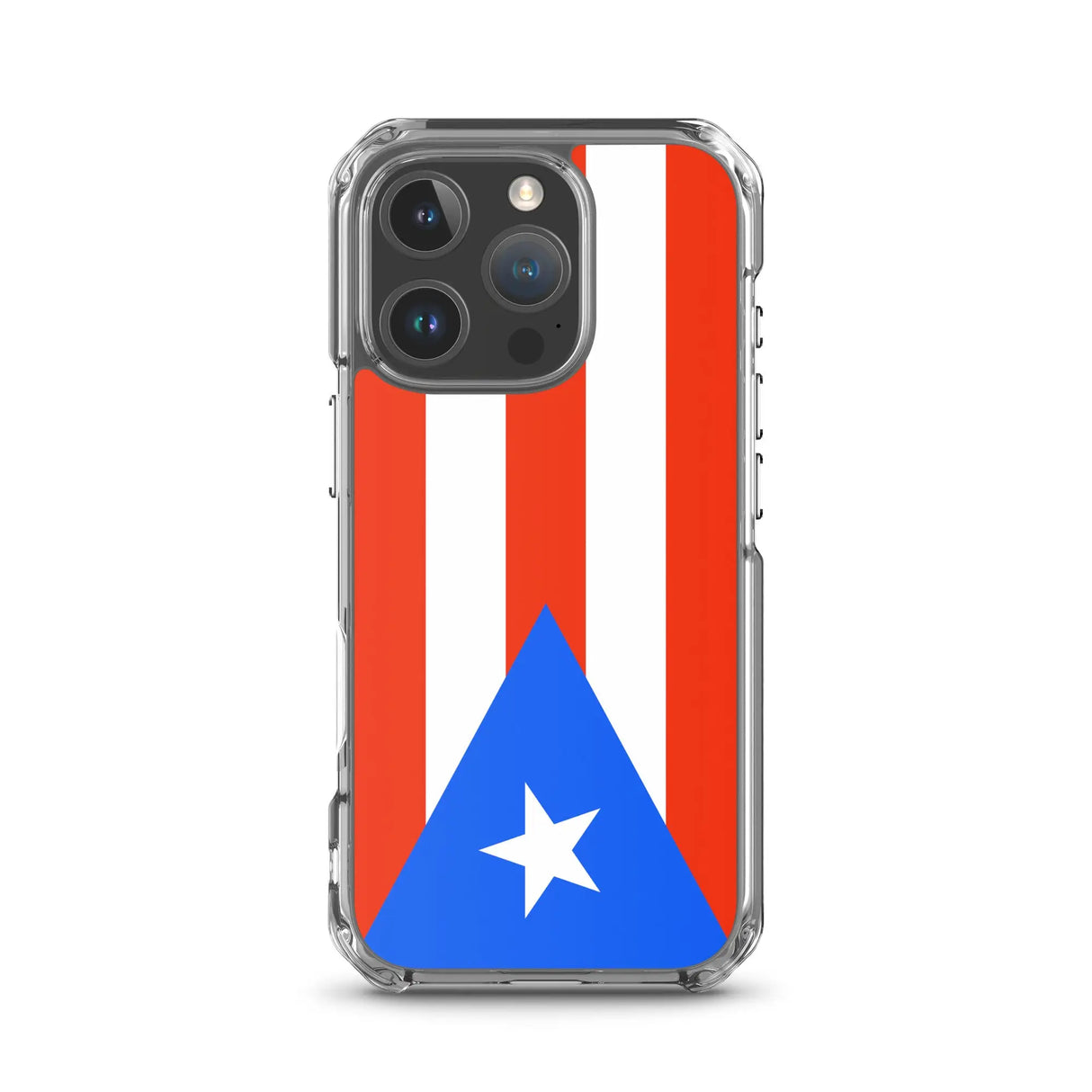 Coque iphone drapeau porto rico souple antichoc transparente