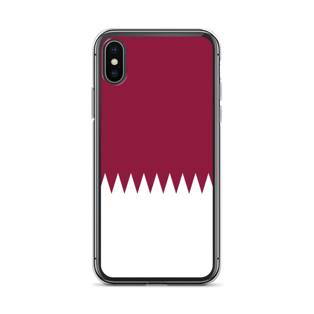 Coque iphone drapeau qatar souple antichoc transparente