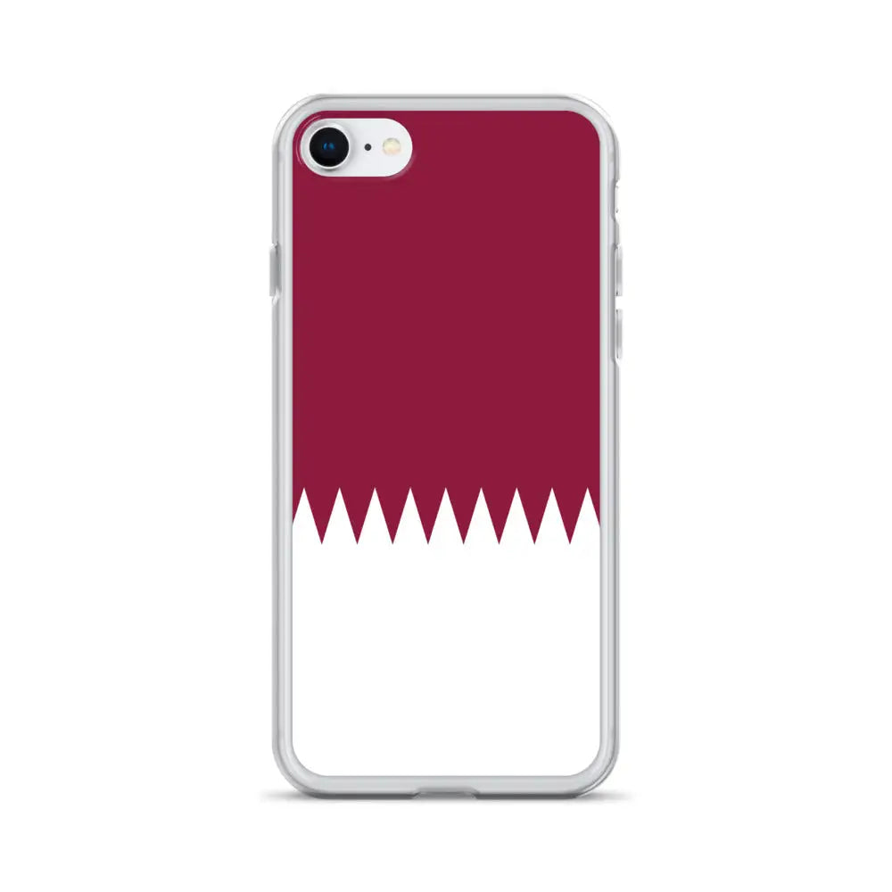 Coque iphone drapeau qatar souple antichoc transparente