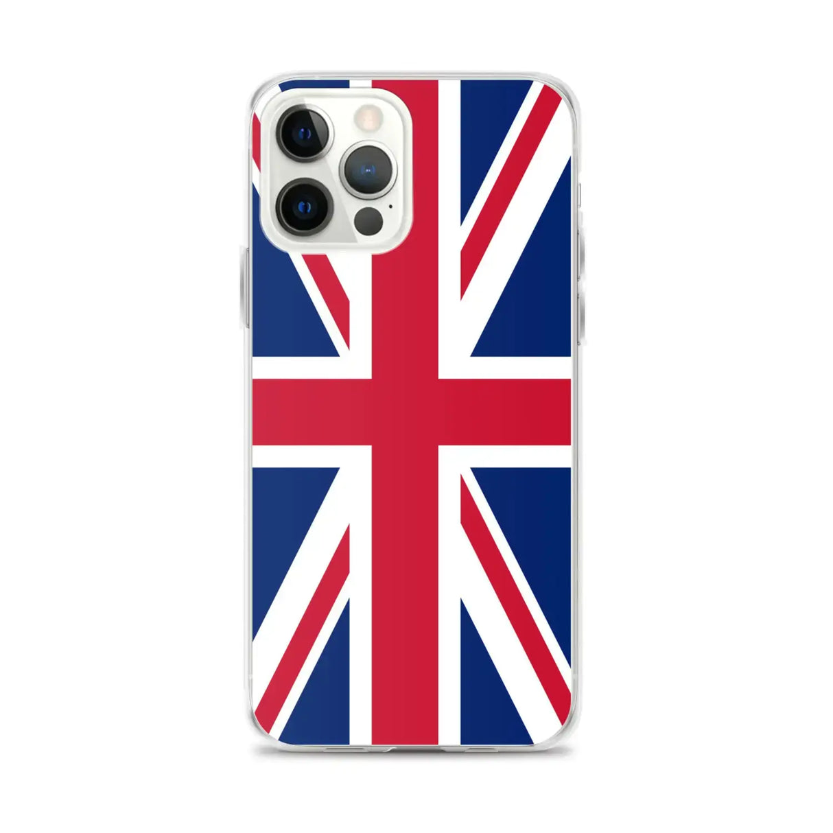 Coque iphone drapeau royaume-uni souple antichoc transparente