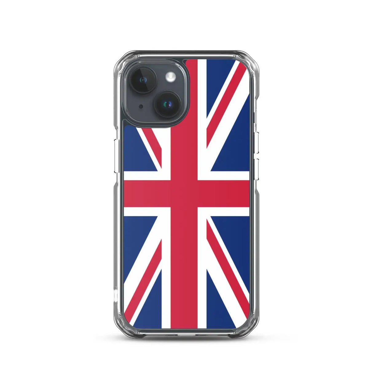 Coque iphone drapeau royaume-uni souple antichoc transparente