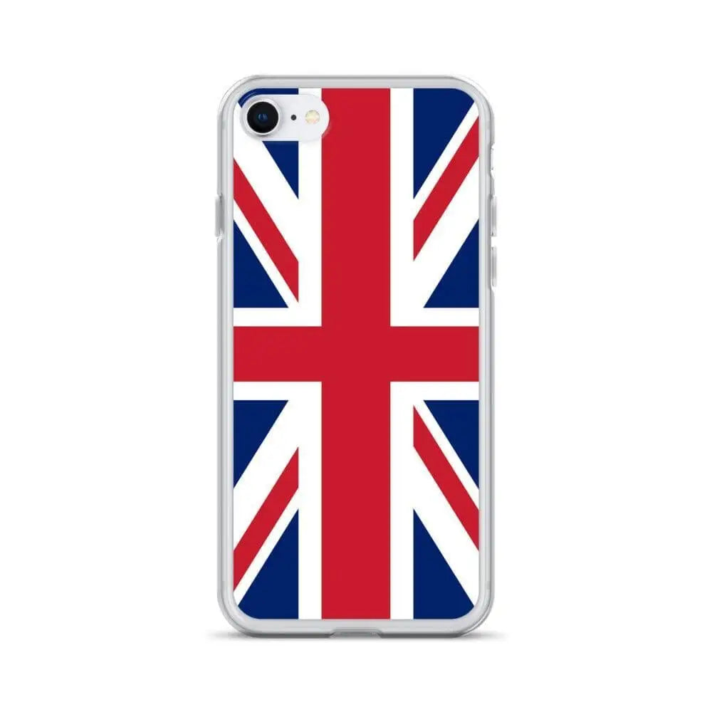 Coque iphone drapeau royaume-uni souple antichoc transparente