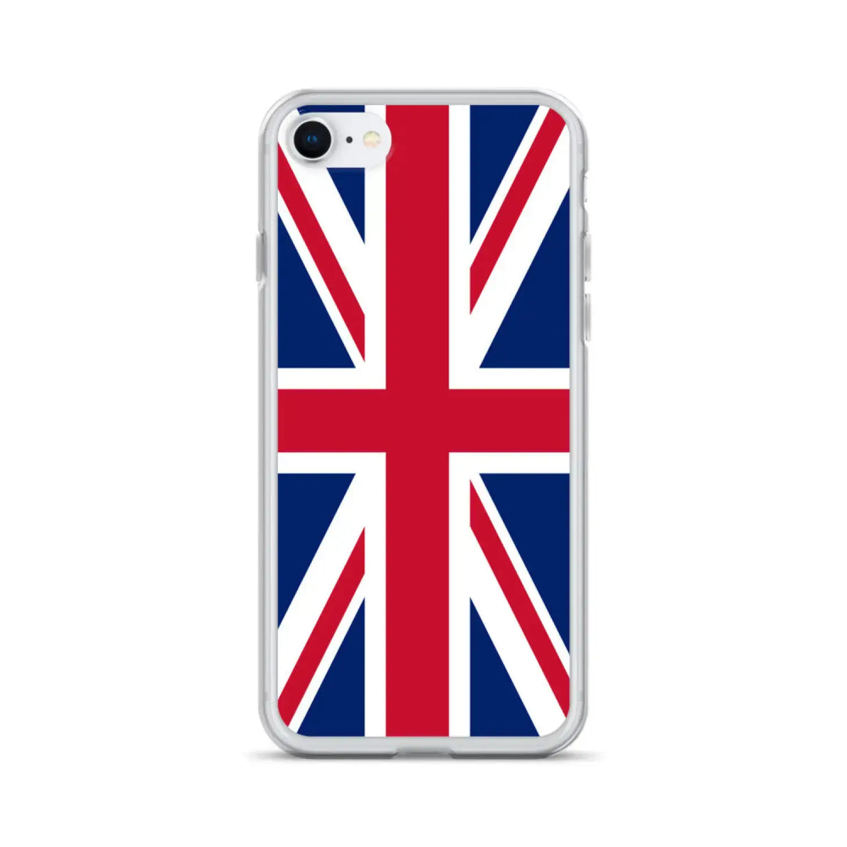 Coque iphone drapeau royaume-uni souple antichoc transparente