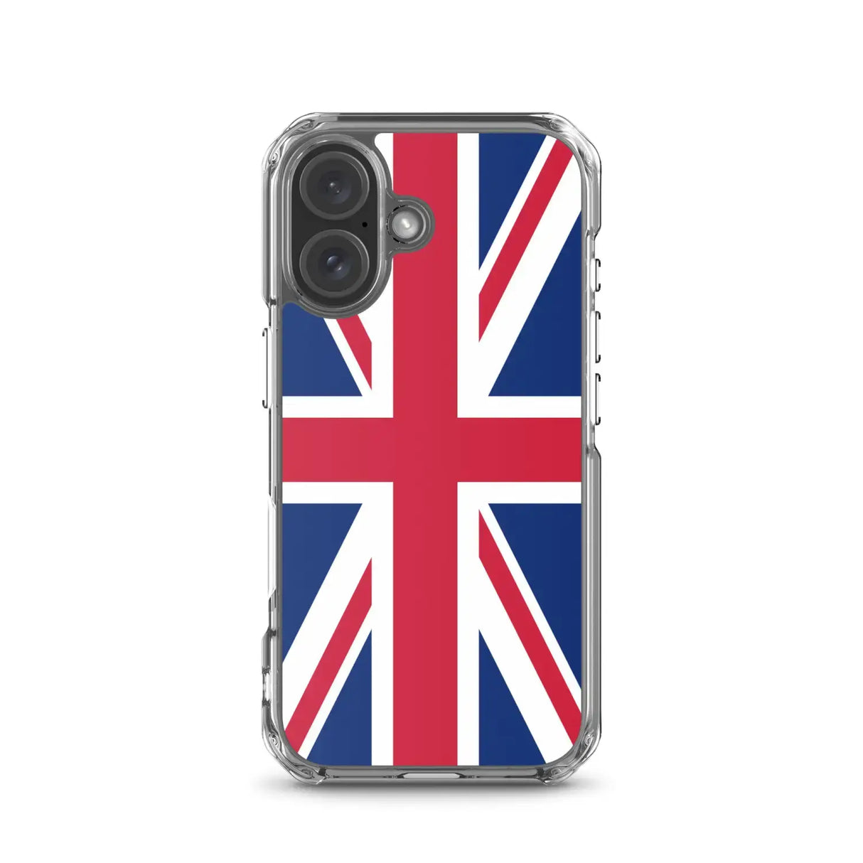 Coque iphone drapeau royaume-uni souple antichoc transparente