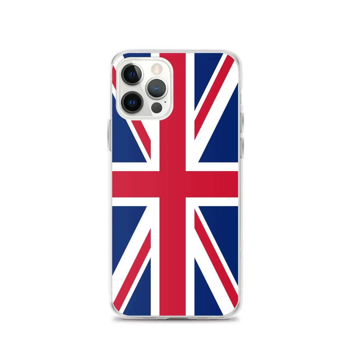 Coque iphone drapeau royaume-uni souple antichoc transparente