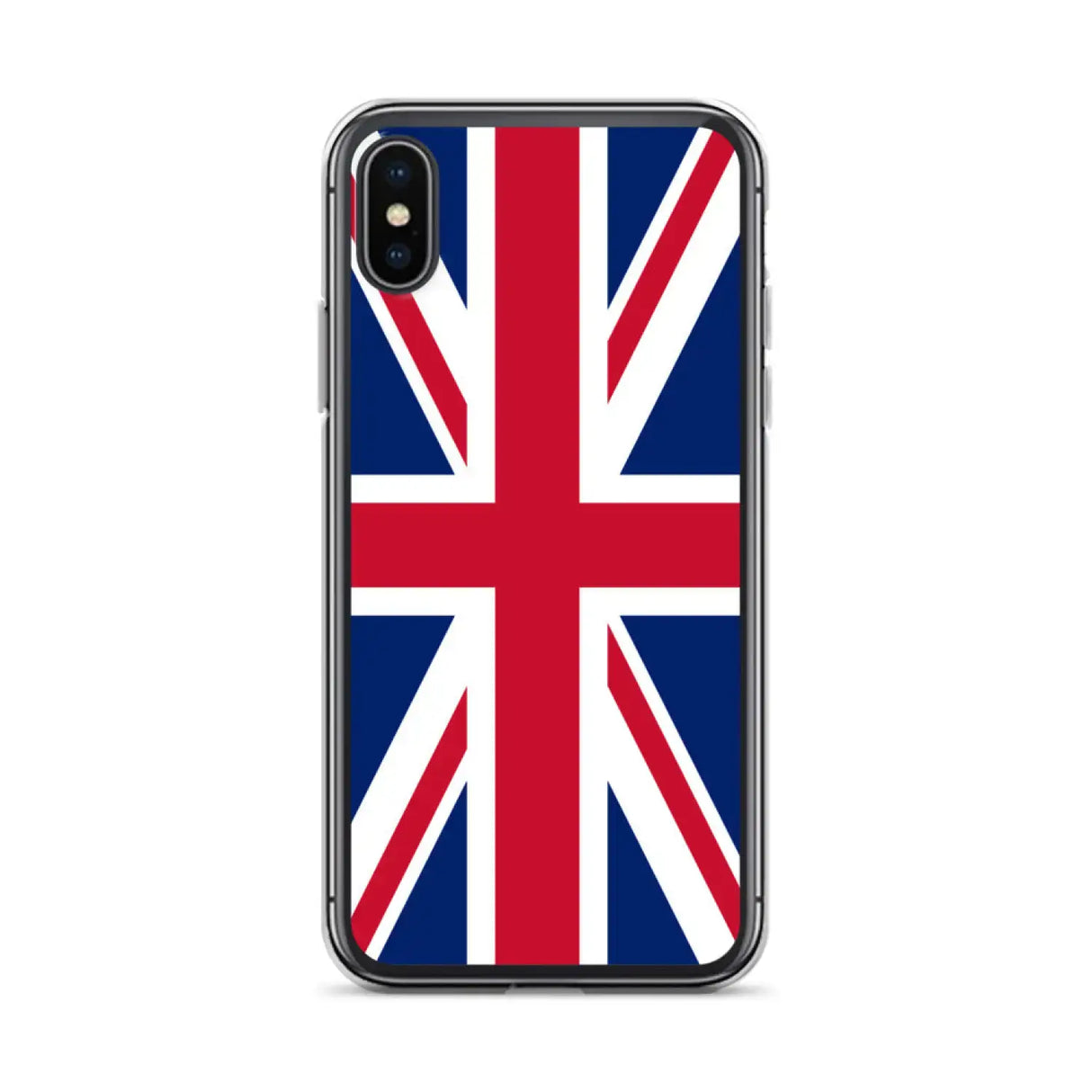 Coque iphone drapeau royaume-uni souple antichoc transparente