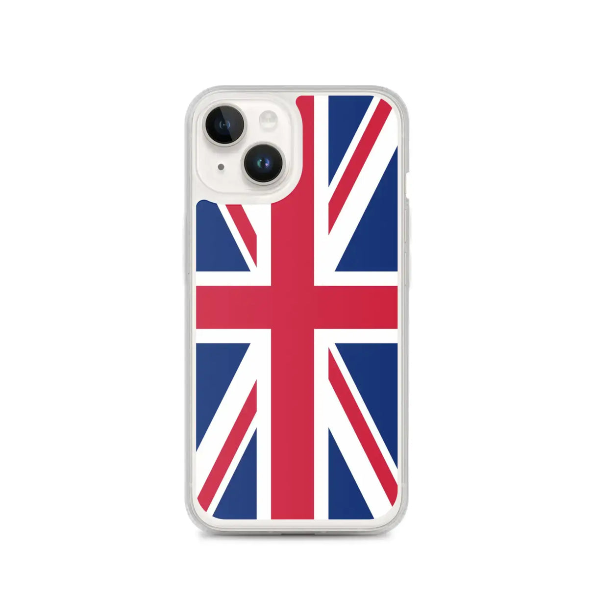 Coque iphone drapeau royaume-uni souple antichoc transparente
