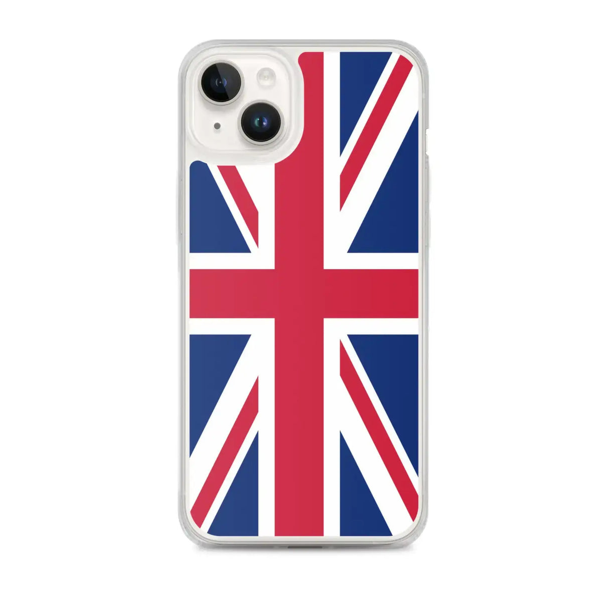 Coque iphone drapeau royaume-uni souple antichoc transparente