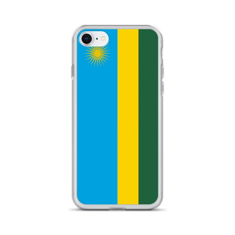 Coque iphone drapeau rwanda souple résistante antichoc
