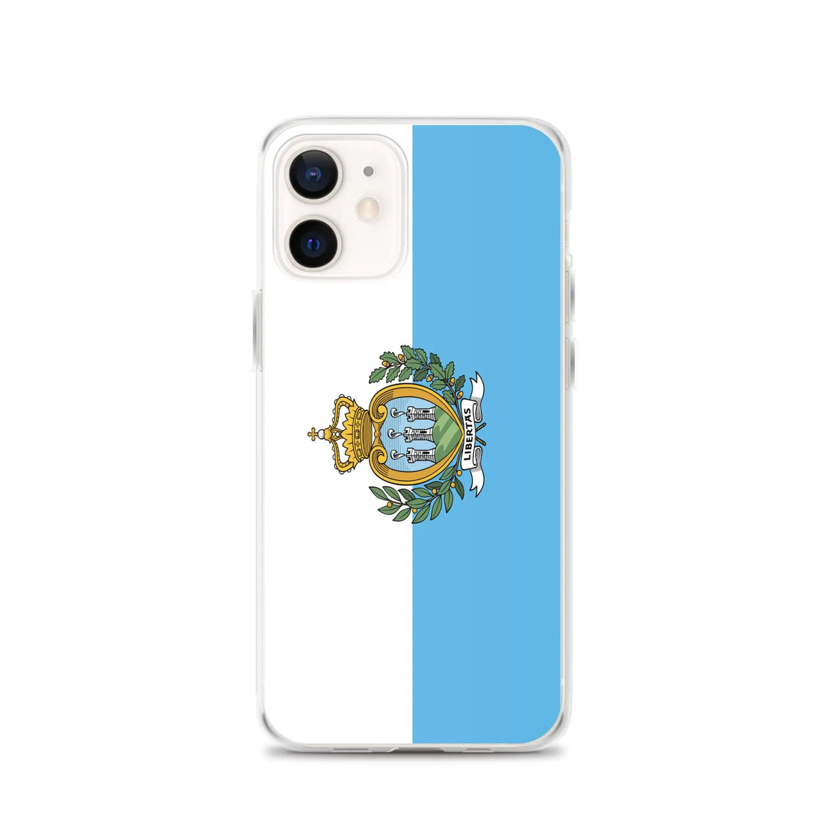 Coque iphone drapeau saint-marin souple antichoc transparente