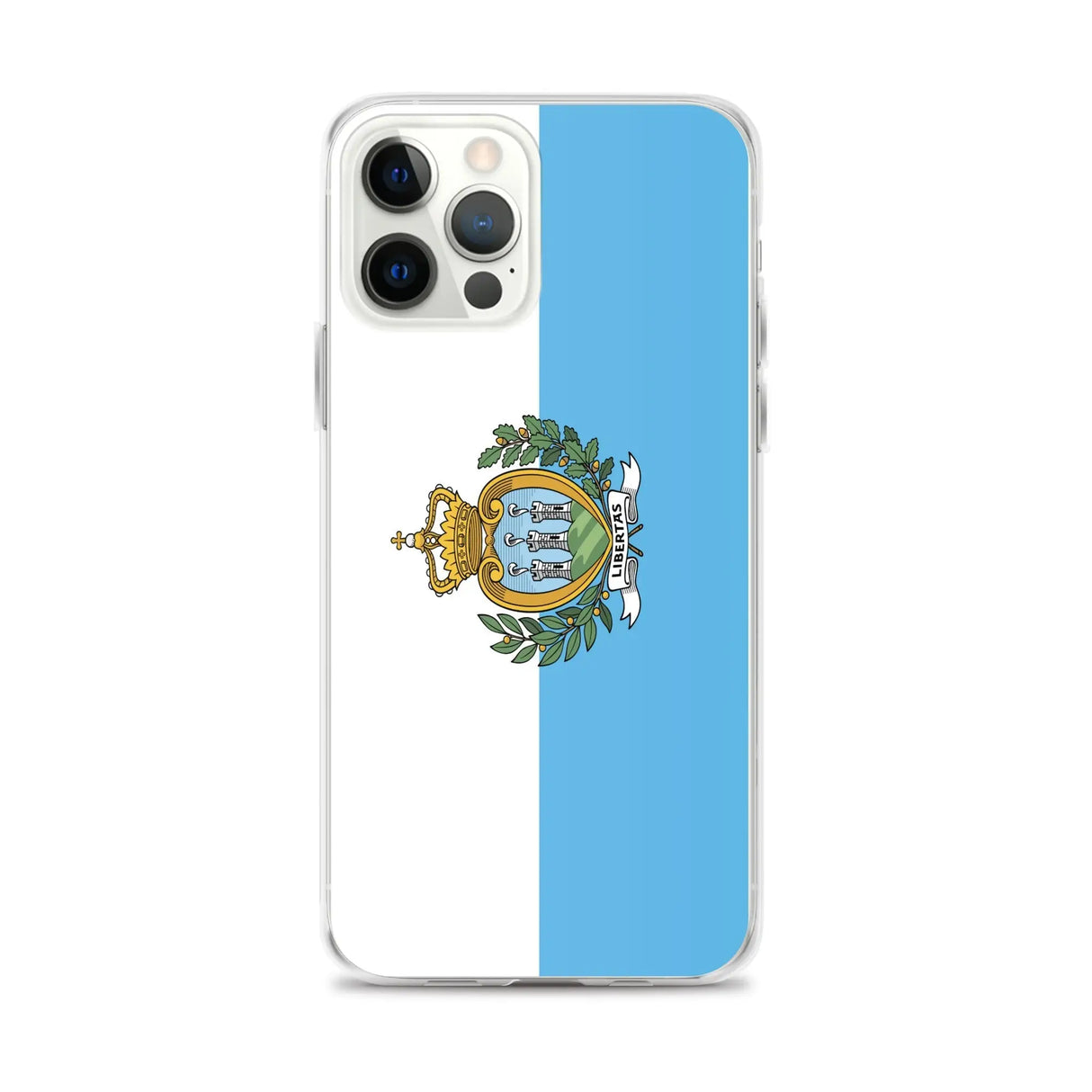 Coque iphone drapeau saint-marin souple antichoc transparente