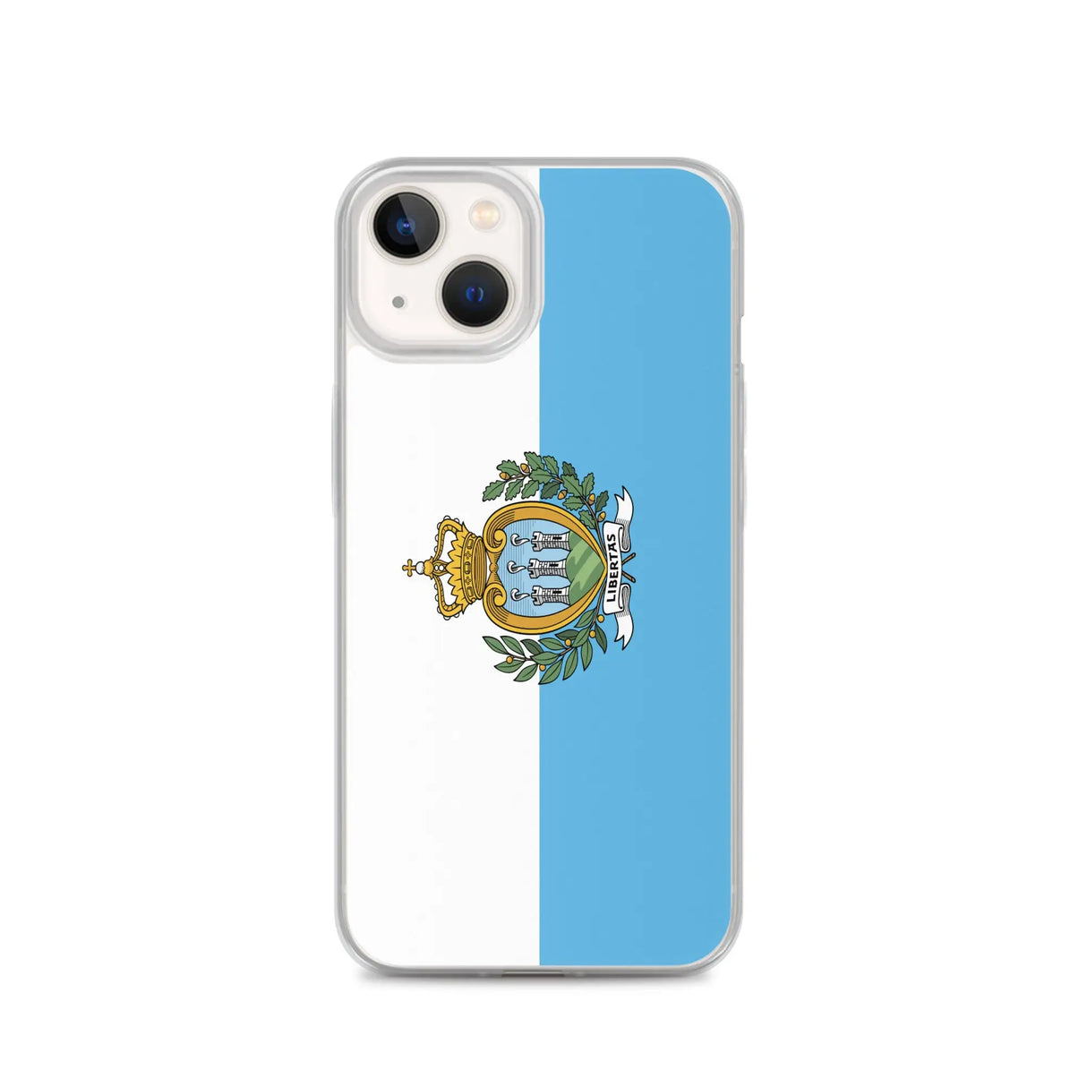 Coque iphone drapeau saint-marin souple antichoc transparente